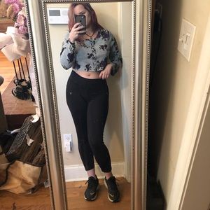 Button-up sweater crop top